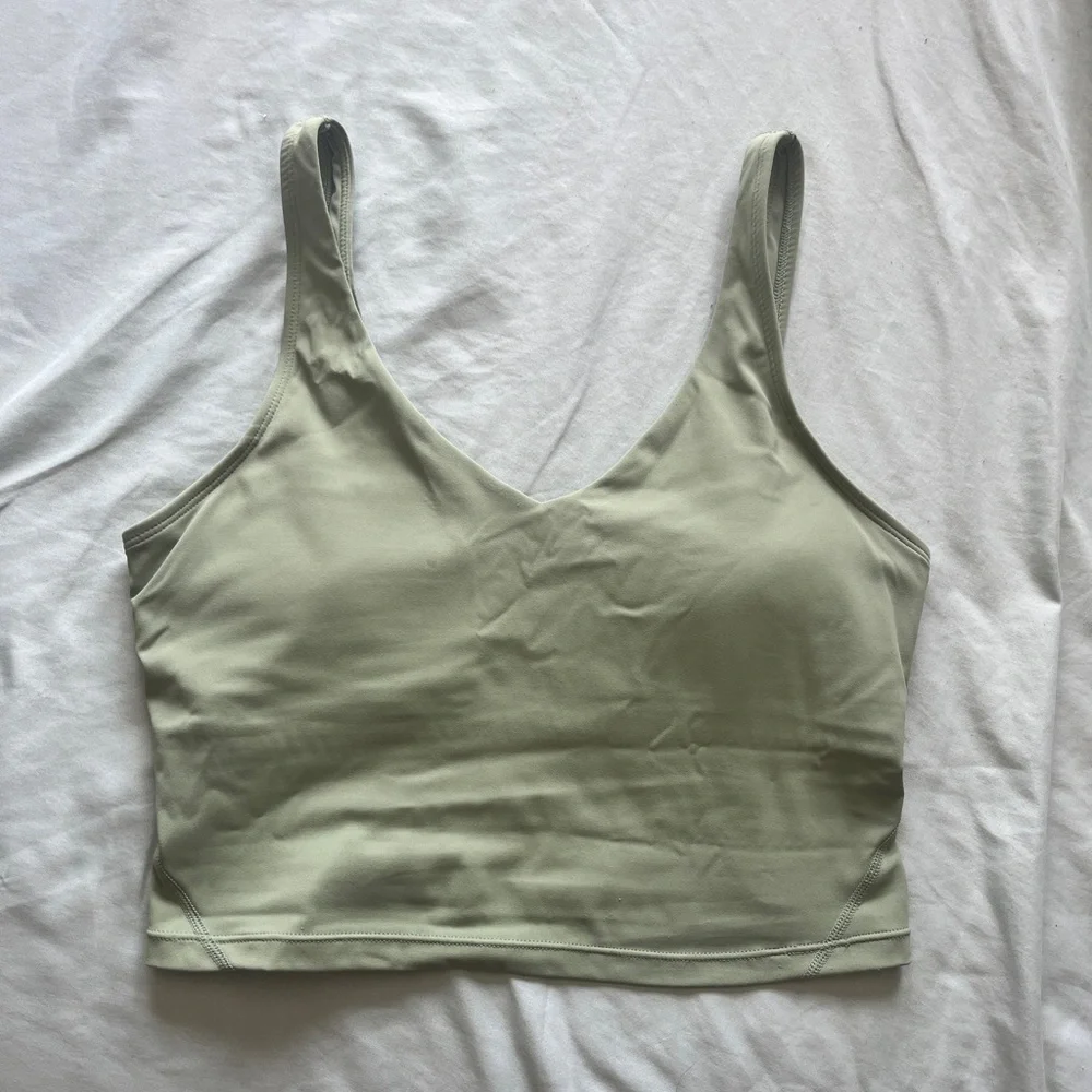 Sage Green Crop Top - Picture 1 of 2